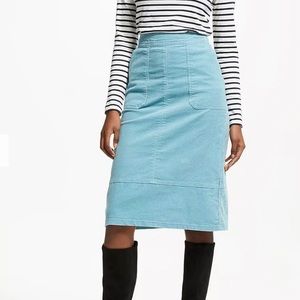 Size 6R Boden Burston Corduroy Skirt in Heritage Blue
